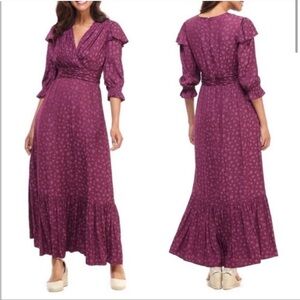 Gal Meets Glam Cassandra Purple Floral Maxi Dess Size 00 Modest Cottagec…